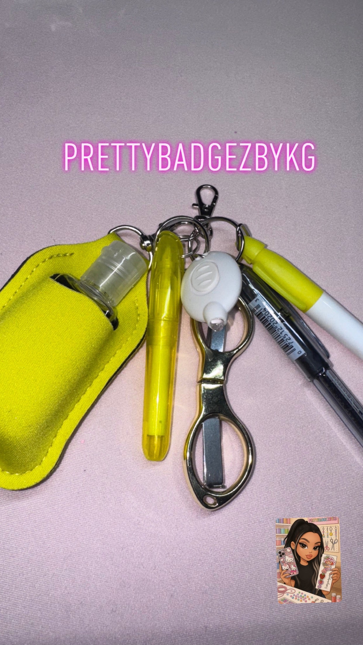 Yellow badgereel attachment