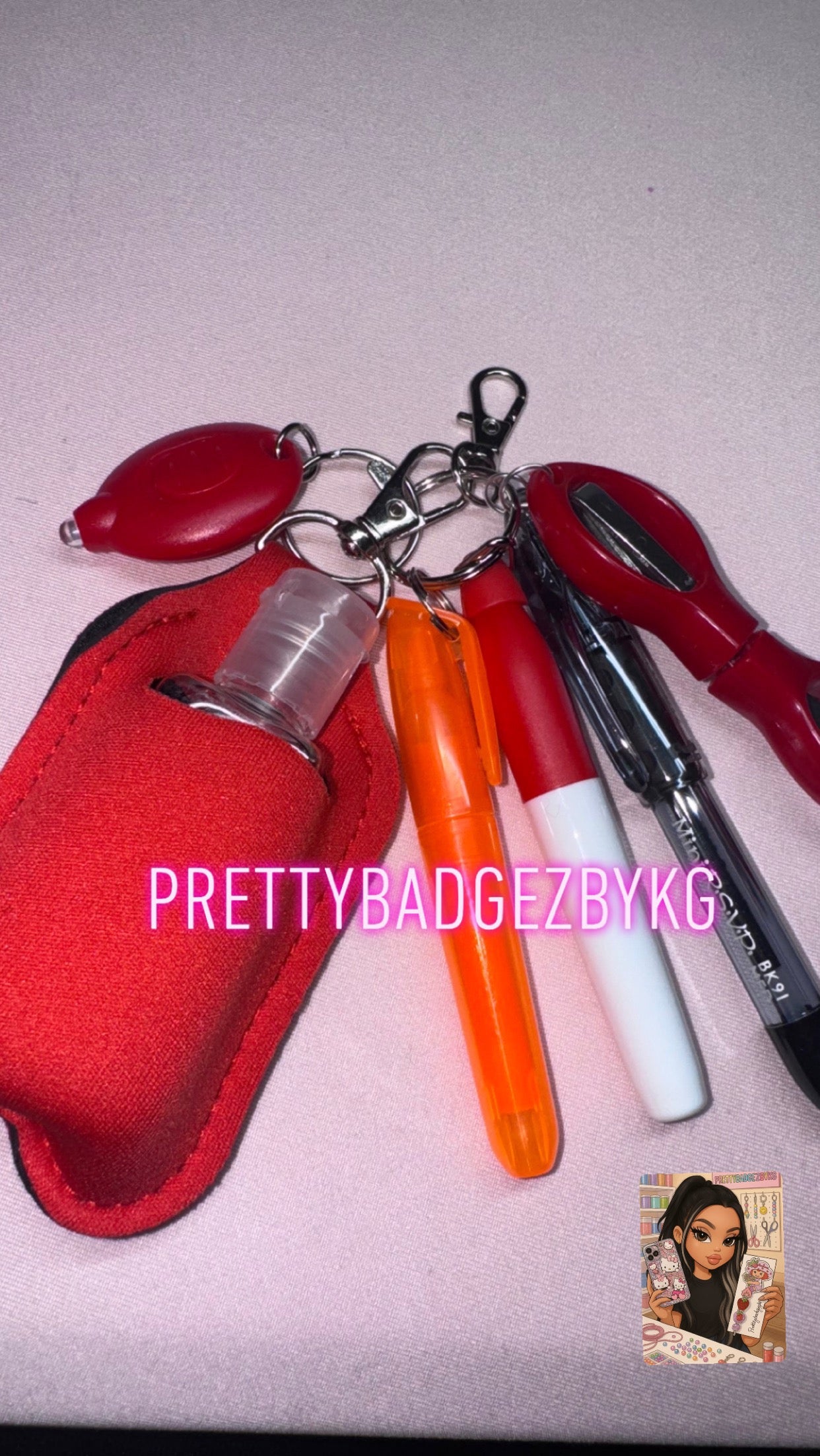 Red badgereel attachment ￼